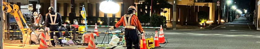 大阪府吹田市内本町での交通誘導警備の写真