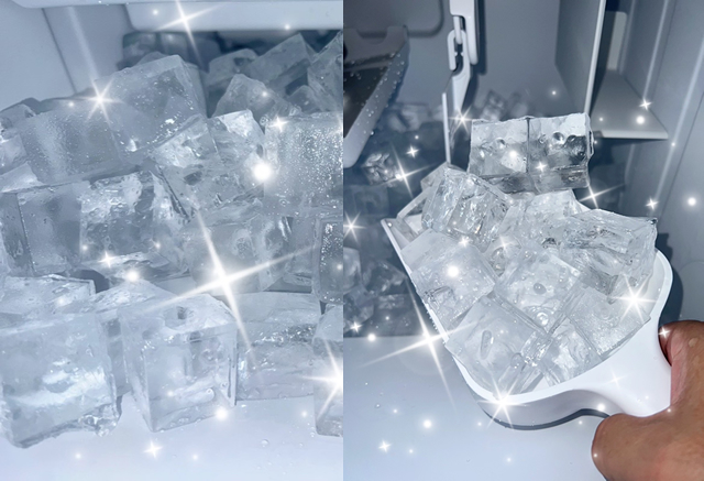 製氷された氷の画像