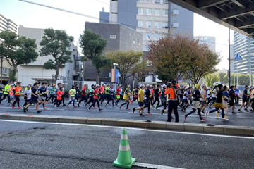 神戸マラソン2023での警備の様子