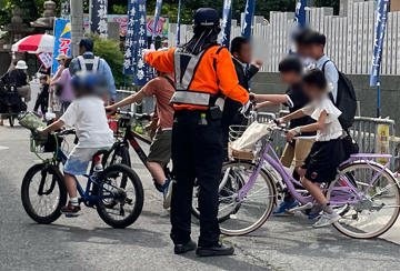春季祭事での警備の様子（2024.05.20）