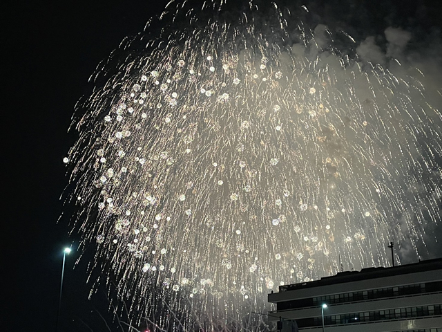天神祭りの花火の様子1