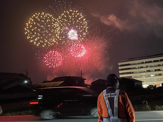 天神祭りの花火の様子2